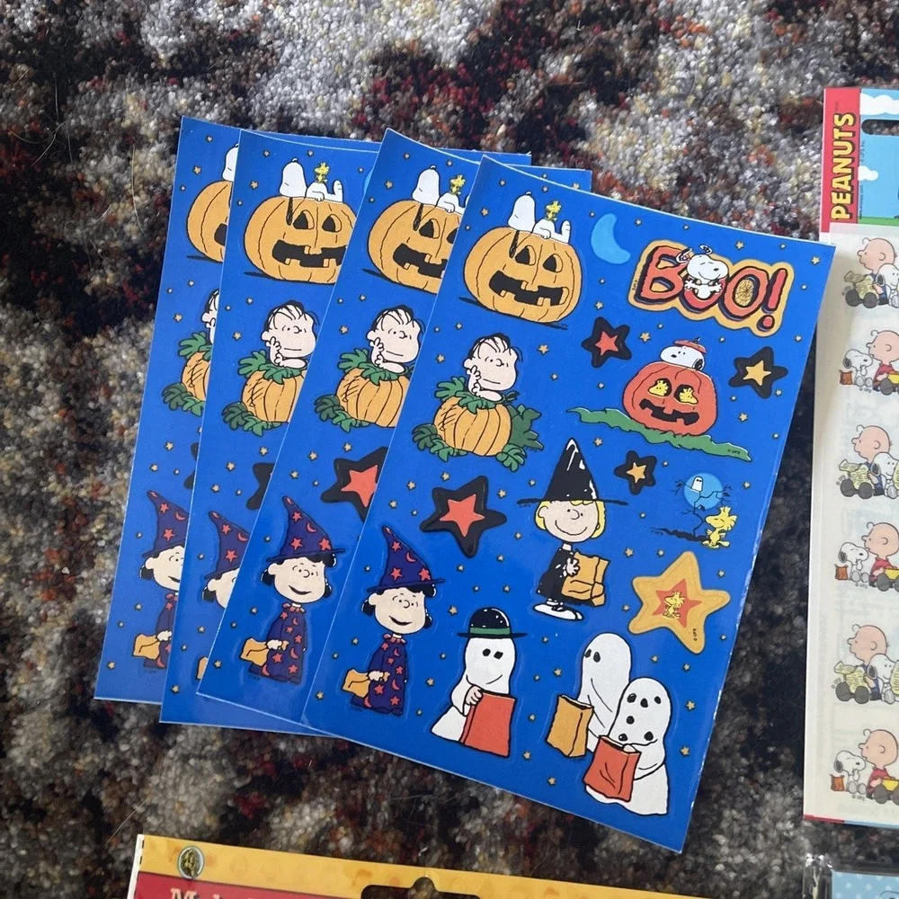 Y2K Peanuts Snoopy Collectibles Lot Stickers Magnet Scrapbook Collection Patches